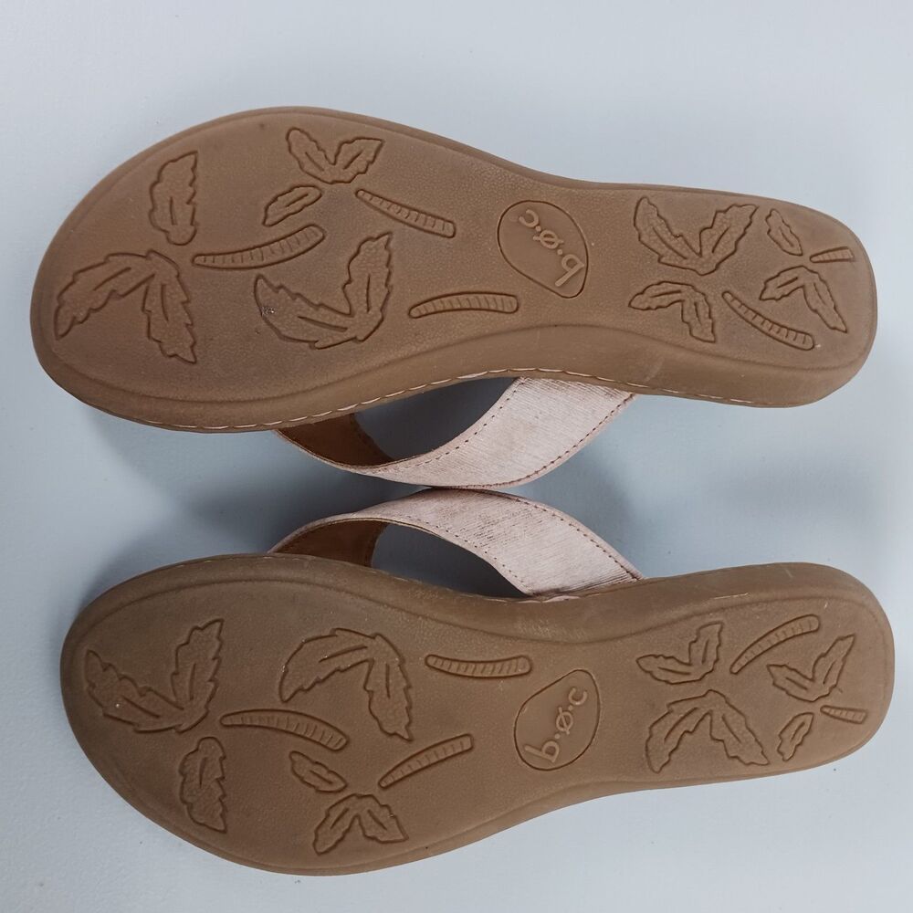 Born BOC Womens Sandals Thongs Size 8 Beige Zita Flip Flop Faux Leather - Picture 8 of 11